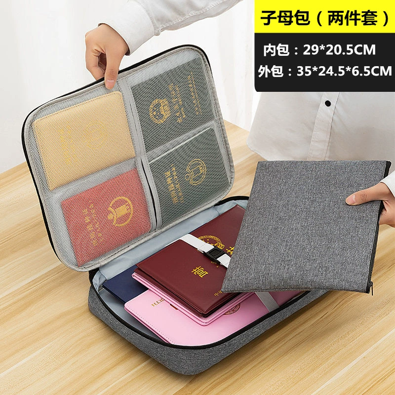 GENA Capacious Organizer Bag with Universal Card Holder for Documents - Multi-Layer Lockable Options