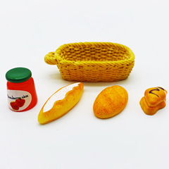 Dollhouse Mini Food Playset OB11 Model Photography Prop Scene Mini Jam Sandwich Basket