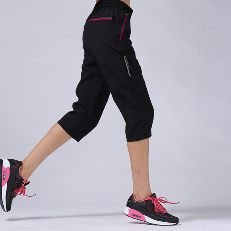 Summer ultra-thin breathable cropped women's quick-drying pants outdoor pants quick-drying sports shorts plus size stretch spring and autumn hiking pants