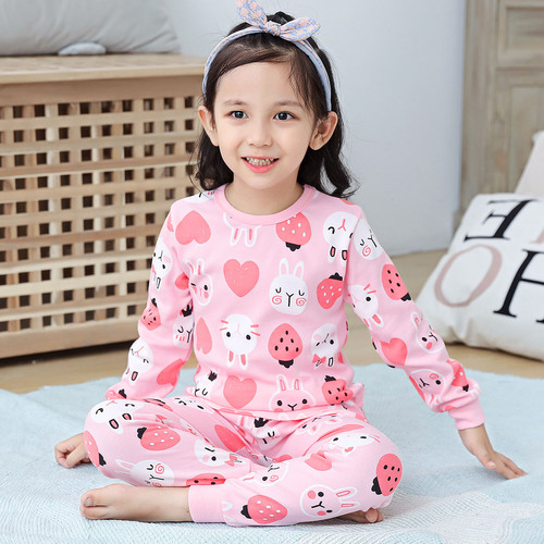 Children's Autumn Set of Trousers and Shorts Pure Cotton New Boys and Girls Baby Children's Home Clothes Autumn Pajamas Spring Underwear