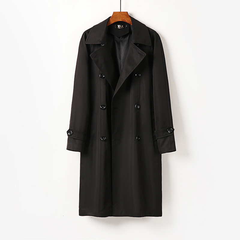 Sobre la rodilla larga gabardina para hombres más tamaño Primavera, Otoño e Invierno nueva moda británica moda guapo abrigo alargado de los hombres gabardina