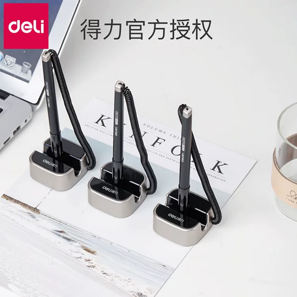 Deli 6796 Desk Pen Business Gel Pen Bank Front Desk Signature Pen Desktop Pen Counter Pen