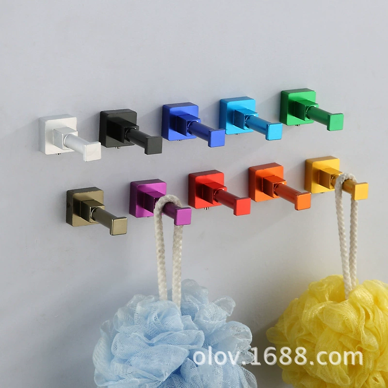 Космический алюминиевый креативный крючок для одежды Крючок для задней двери крючок для одежды Ванная комната красочный крючок один крючок настенный крючок для одежды