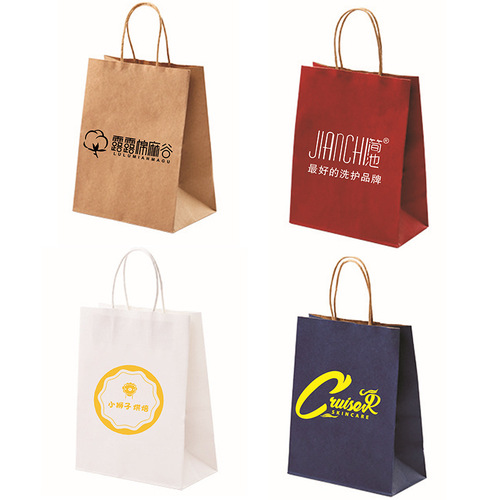 Kraft paper portable gift paper bag snack clothing packaging paper bag wholesale food takeaway packaging bag hand carry