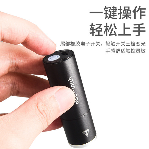 Manufacturer wholesale flashlight bright mini small emergency led multifunctional outdoor lighting usb rechargeable flashlight