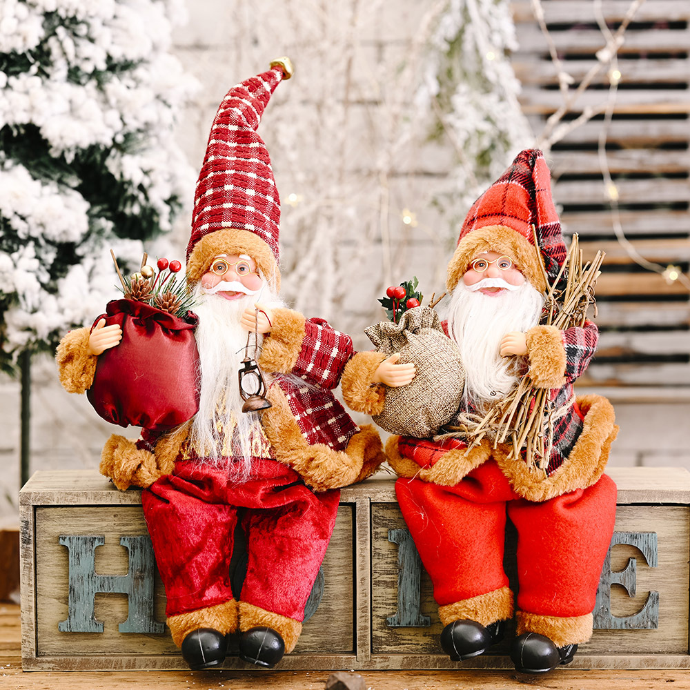 Christmas decorations Standing Santa doll adornment New Santa doll adornment adornment_voghion.com