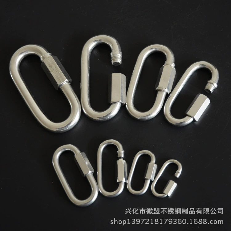 Оптовая 304 нержавеющая сталь соединительное кольцо быстрое кольцо треугольный замок дорожка Пряжка Карабин цветок сливы замок цепь замок