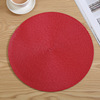 Western food pad heat, waterproof mold and anti -mold dining table cushion daily color woven table cushion round Japanese dining kitchen appliance