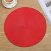 Western food pad heat, waterproof mold and anti -mold dining table cushion daily color woven table cushion round Japanese dining kitchen appliance