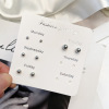 Earrings, set, small accessory from pearl, silver 925 sample, simple and elegant design