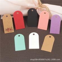 4x2cm 牛皮纸卡节日礼物包装小吊卡寄语标签手工礼物卡片服装吊牌