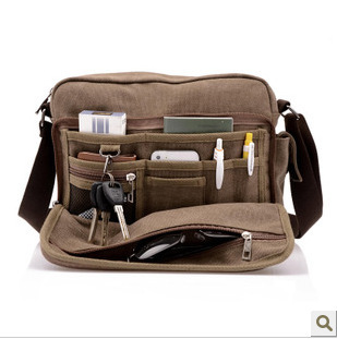 定新款韩版男包休闲帆布包单肩包男士斜挎包学生书包厂家直销