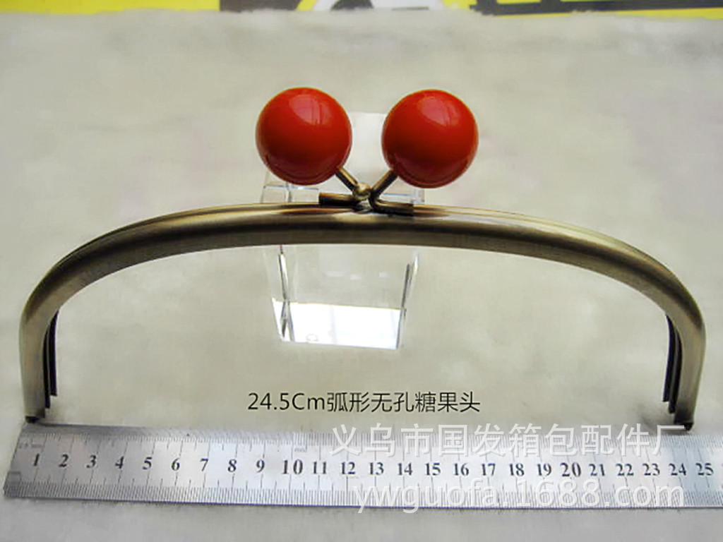 No en stock: 24.5Cm arco Bo-Keng caramelo no poroso cabeza oro 25mm perlas bronce 0615 - GT