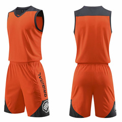 Adult and Children Basketball Uniform Set Plain Text Printed Sportswear School Sports Meet Competition Training Team Apparel Quick-Drying Breathable