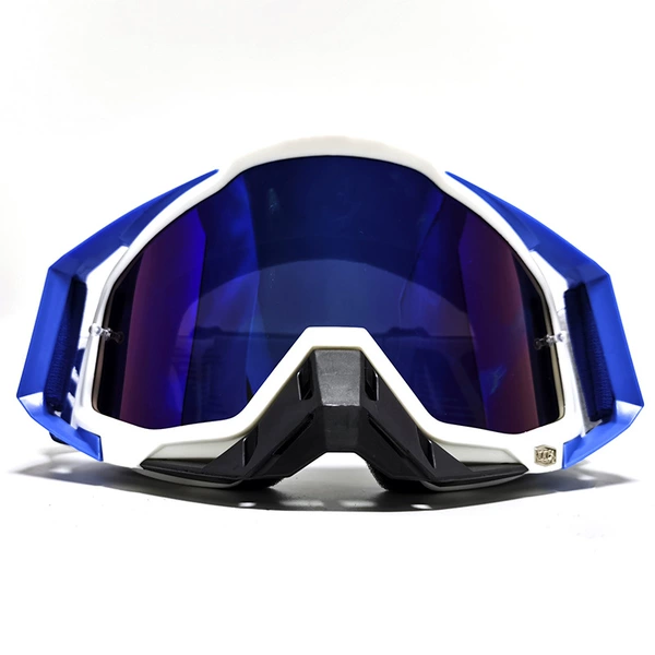Blue and white colored glasses [with nose guard] [without packaging]