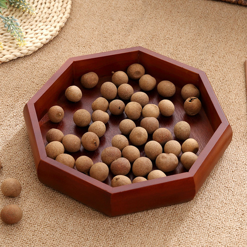 Modern Chinese Style Solid Wood Dry Fruit Plate for Home Living Room Divided with Lid Wood Nut Plate Creative Candy Sunflower Seed Storage Box