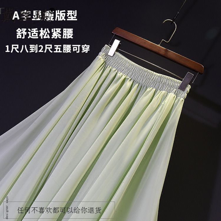 Shiffon pleated skirt