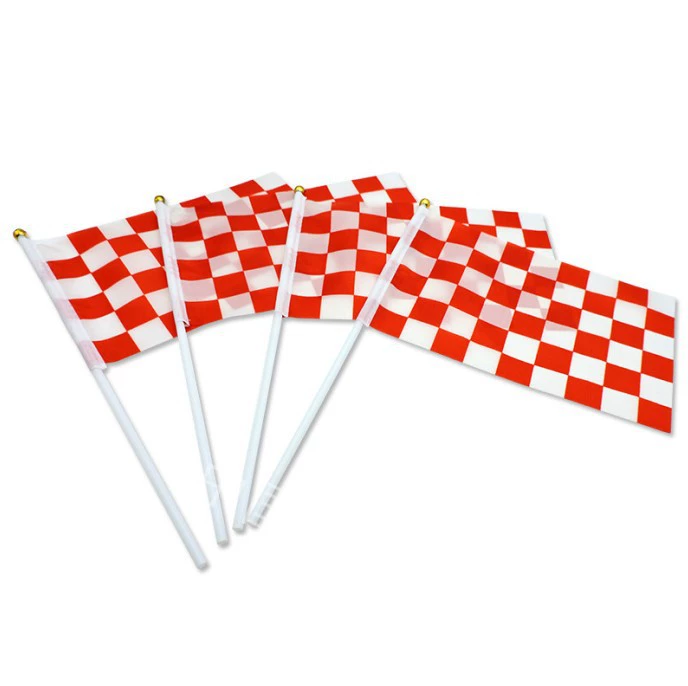 F1 Гоночный флаг красная и белая сетка Гоночный флаг Конец флаг Гоночный флаг доставки № 8 гоночный ручной флаг