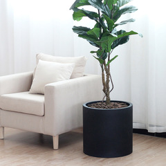 北歐創意簡約水泥大口徑落地樹盆客廳酒店庭院大型植物特大號花盆