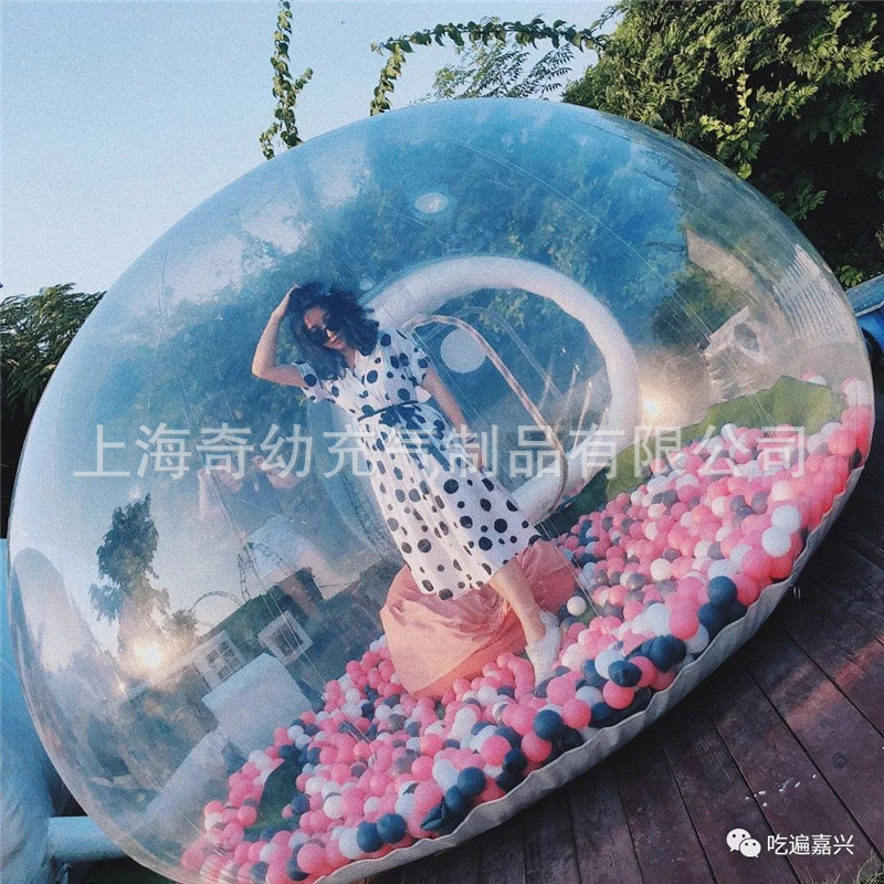 星空屋透明房子露营帐篷景区户外广告展览活动抖音网红充气泡泡屋