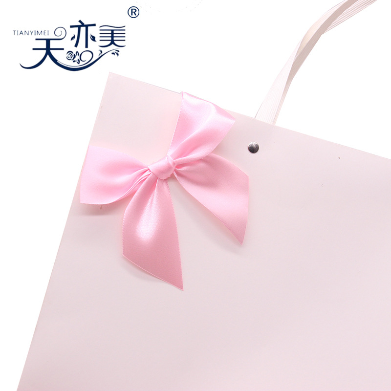 3,8 cm cinta Rosa mano-herida gran arco regalo de boda caja de dulces embalaje cinta arco pequeña flor