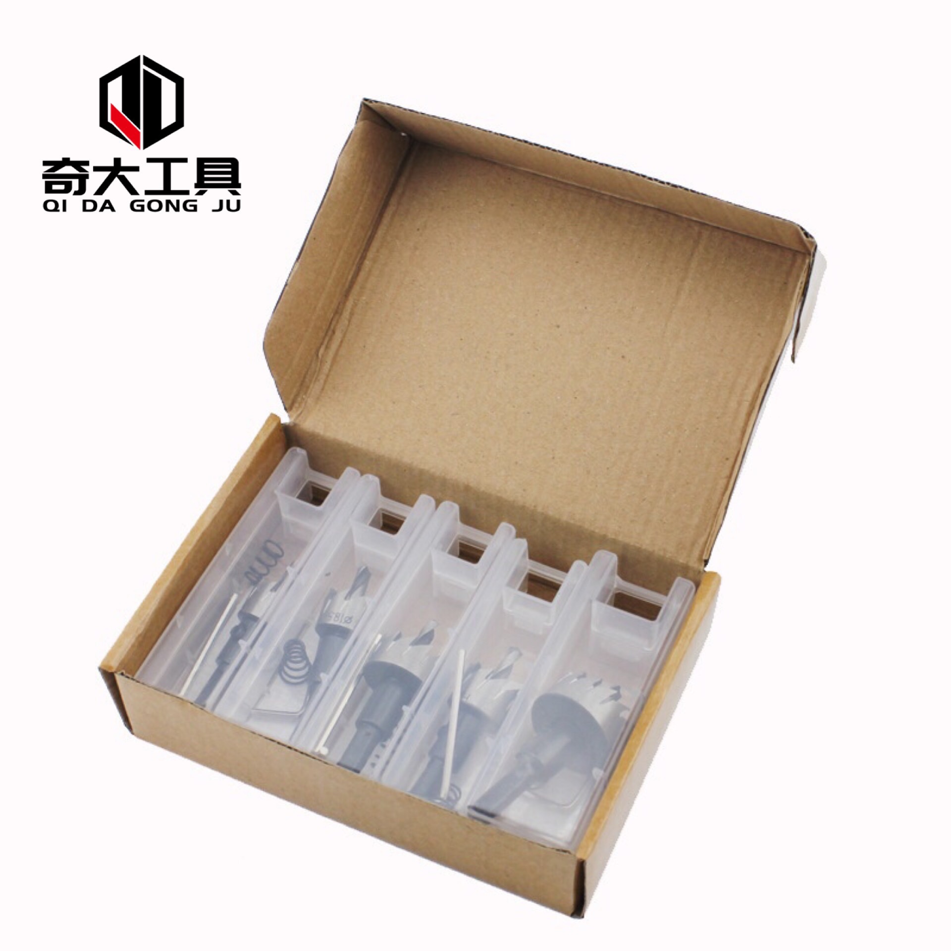 奇大高速钢多齿开孔器 铝板铁板打孔钻头套装厂家直销