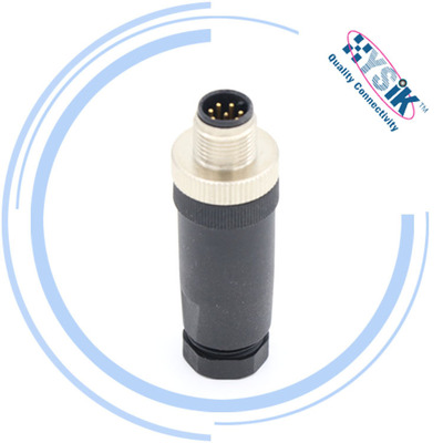 兼容菲尼克斯 M12连接器 A编码 4芯 5芯 8芯 免焊接式航空插头