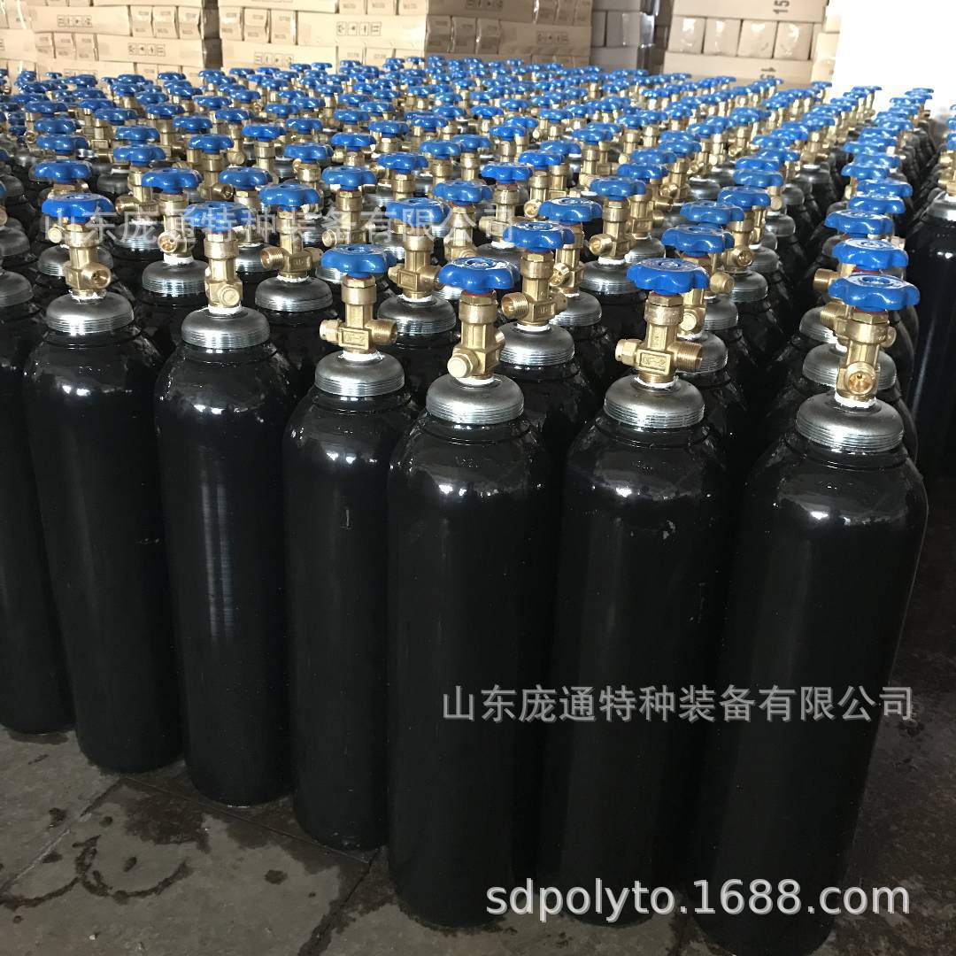 厂家直销 高压 瓶 黑色 带瓶帽 6L 氮气钢瓶 批发