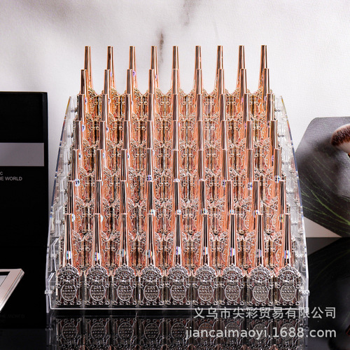 Transparent nail polish display rack acrylic multi-layer plastic transparent rack nail salon display rack lipstick box cosmetics rack