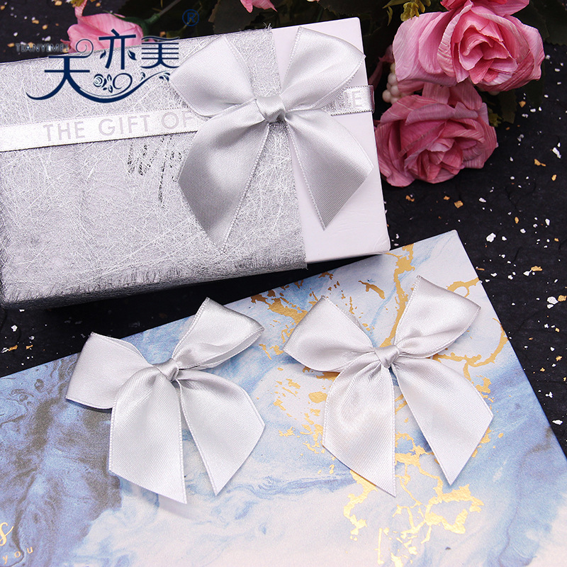 Tianyi cinta de belleza al por mayor 5 puntos cinta arco caja de regalo embalaje Lazo de cinta gris