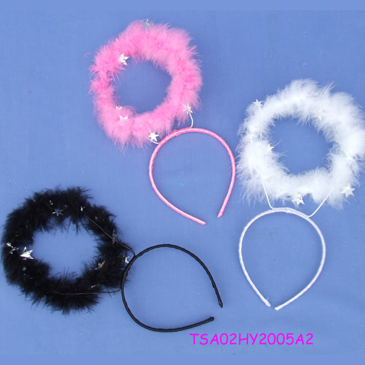 Masquerade figura vestir tocado de juguete para niños Ángel diadema tocado Ángel diadema anillo de Ángel