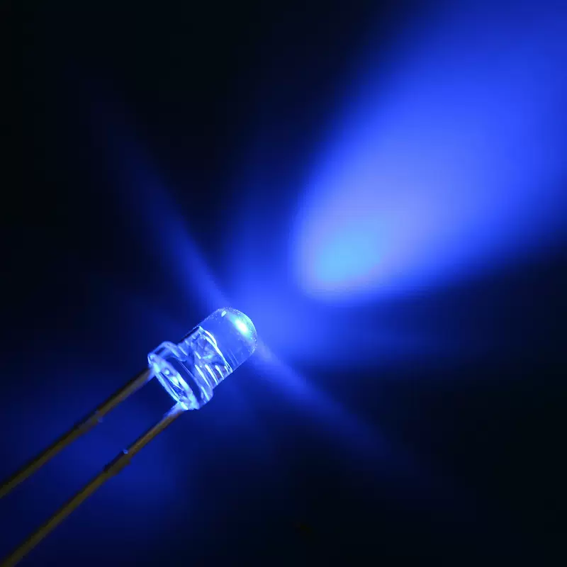 LED3MM圆头红绿蓝黄橙白粉红发光二极管3MM圆头蓝光灯珠