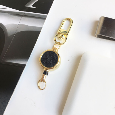 Liu Xiaoshu papelería Tarjeta de pecho superficie de cuero hebilla fácil de tirar Tarjeta de pecho hebilla telescópica cubierta de tarjeta cordón control de acceso enfermera permiso de trabajo formulación