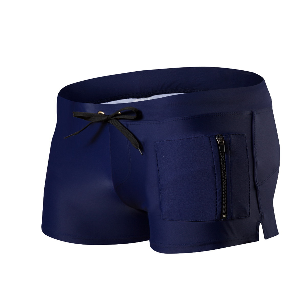 Comercio exterior popular Lycra tela cintura baja contraste color de secado rápido bañador hombres Fitness deportes ropa fábrica de Ventas Directas image 9