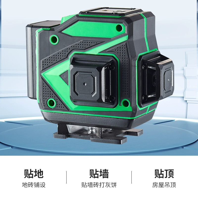 佐冠 Green light 12-line wall-mounted laser leveling meter high-precision outdoor strong light level meter waterproof