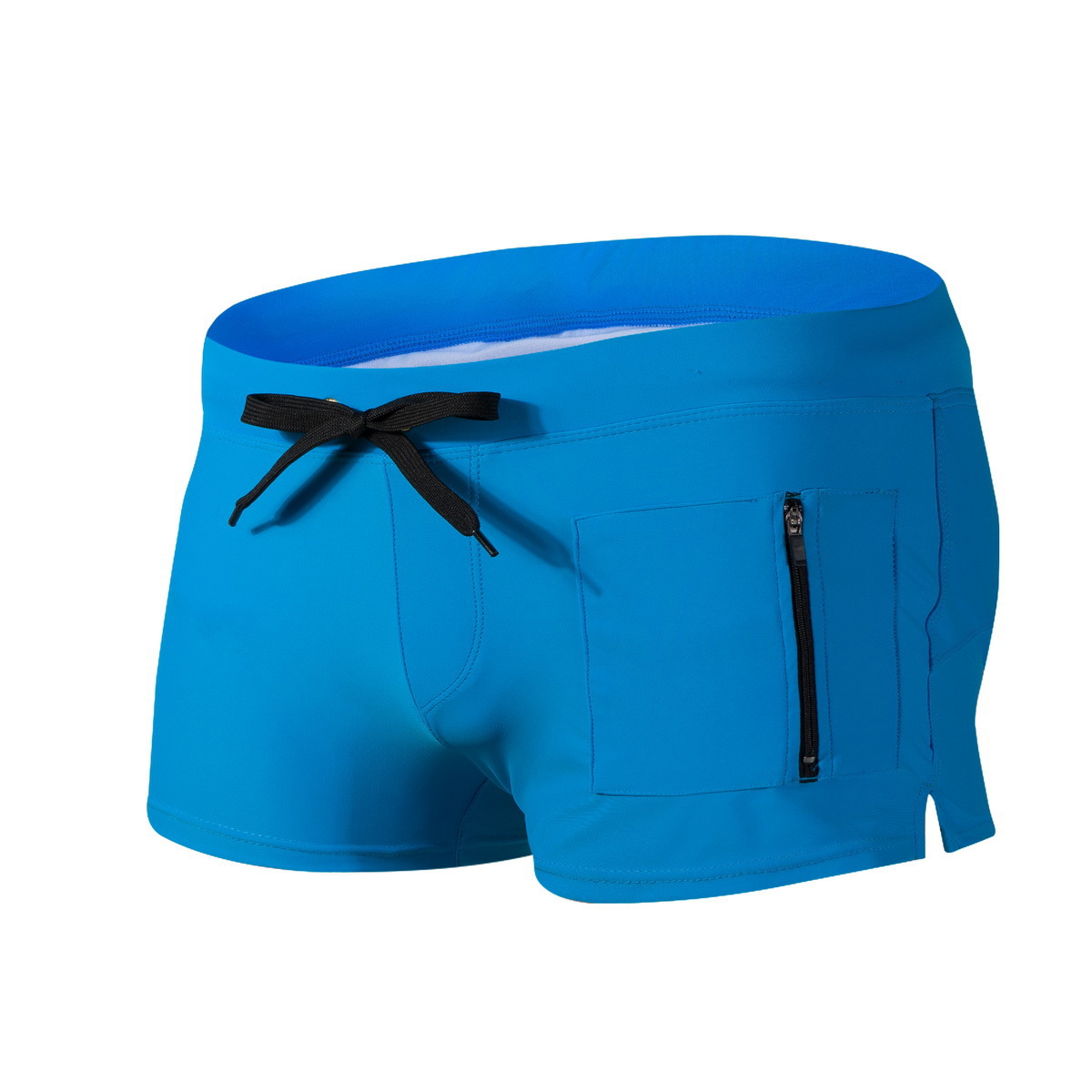 Comercio exterior popular Lycra tela cintura baja contraste color de secado rápido bañador hombres Fitness deportes ropa fábrica de Ventas Directas image 10