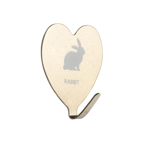 Japanese girl heart pink love sticky hook peach heart stainless steel hook heart-shaped sticky hook soft girl room decoration hook