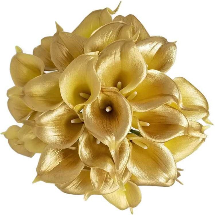 Directo DE FÁBRICA DE LA PU mini calla lirio sola sensación de la mano flor artificial de la boda decoración del hogar arreglo de flores decoración floral