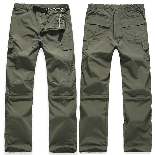 Wholesale outdoor clothing, men's quick-drying pants, detachable two-section, sun protection quick-drying three-quarter shorts, embroidered logo