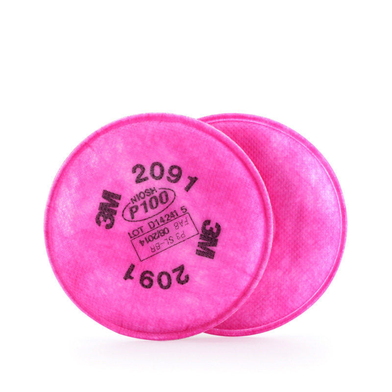 3M 2091CN防尘防电焊烟玻璃纤维P100防尘过滤棉7502防毒面具配件