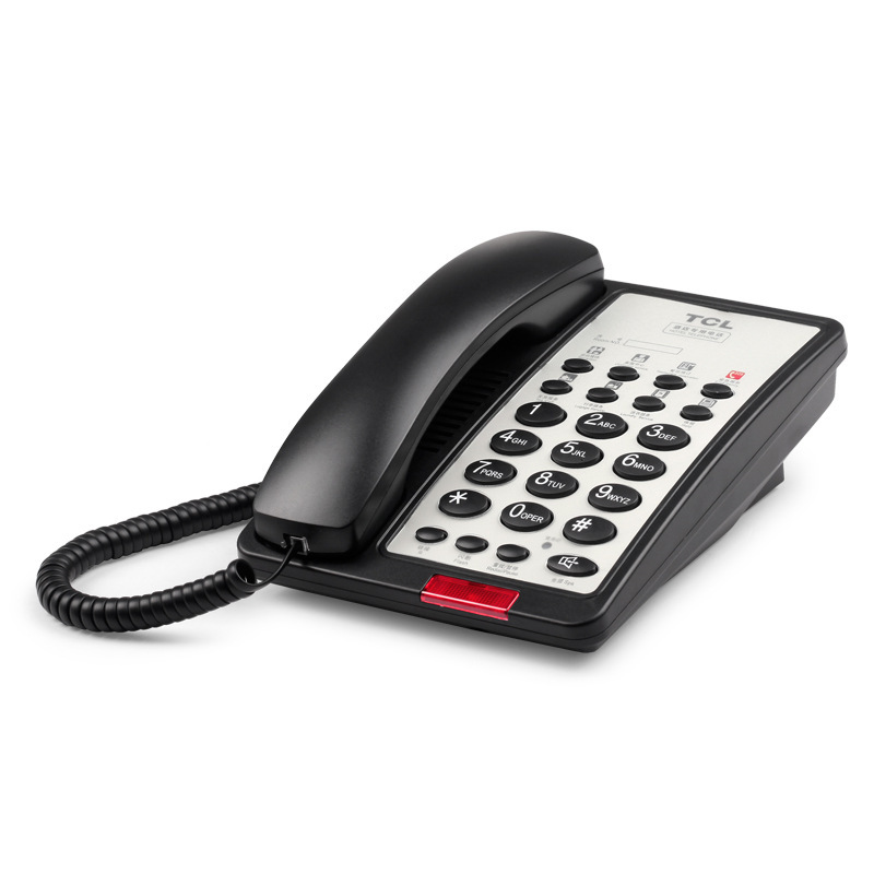 TCL53 Hotel Guest Room Reception Fixed Black Durable and Stylish Landline Telephone - Ships on the Same Day