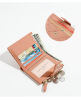 Wallet with zipper, fashionable short shoulder bag, Korean style