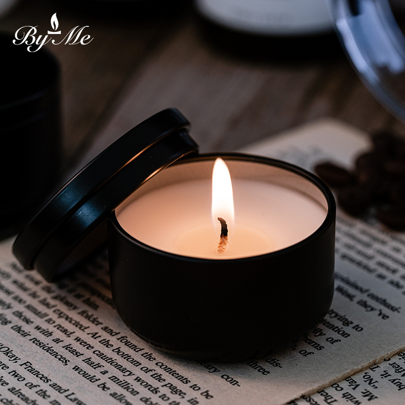 Byme Scented Candle Sample 40g Soy Wax Aromatherapy Black Tin Can Essential Oil New Year Floating Balloon