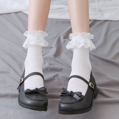 Socks for women Japanese JK uniform Lolita mid-calf socks mesh large lace little girl thin Zhuji socks