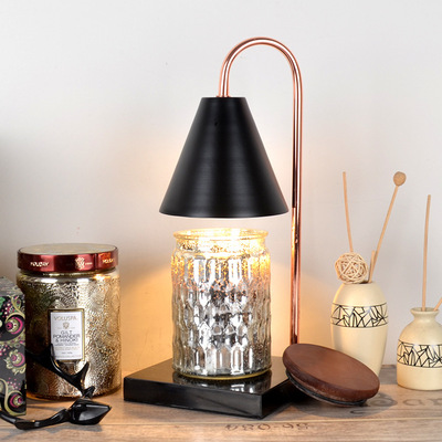 Marble Aromatherapy candle essential oil Wax lamp Bedside Table lamp bedroom Vaporizer Candlelight Light extravagance Dimming