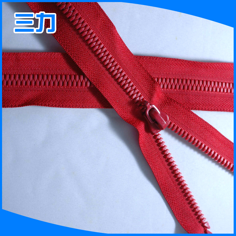 长期生产 红色树脂拉链 自动头拉链 服装辅助件拉链批发