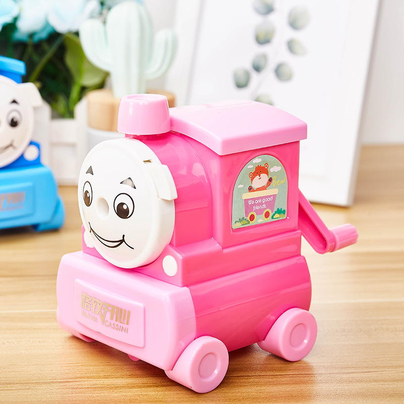 718 de ahorro de mano de obra Sacapuntas de aleación de gran encimera Sacapuntas de lápiz de moda creativa locomotora Sacapuntas de lápiz de cabeza regalo del estudiante