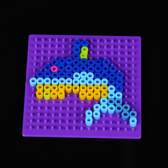 5mm Fusion Beans Puzzle DIY Handmade Template Square Hexagon 3D Puzzle Board Early Education Toy