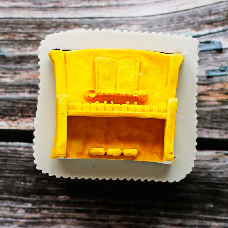 Estilo Europeo sofá silla piano forma fondant silicona molde coche aromaterapia yeso DIY arcilla chocolate epoxi