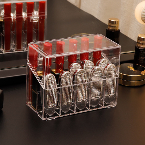 Large grid lipstick box lipstick stand lip glaze lipstick organizer display can be placed with packaged lipstick factory direct sales